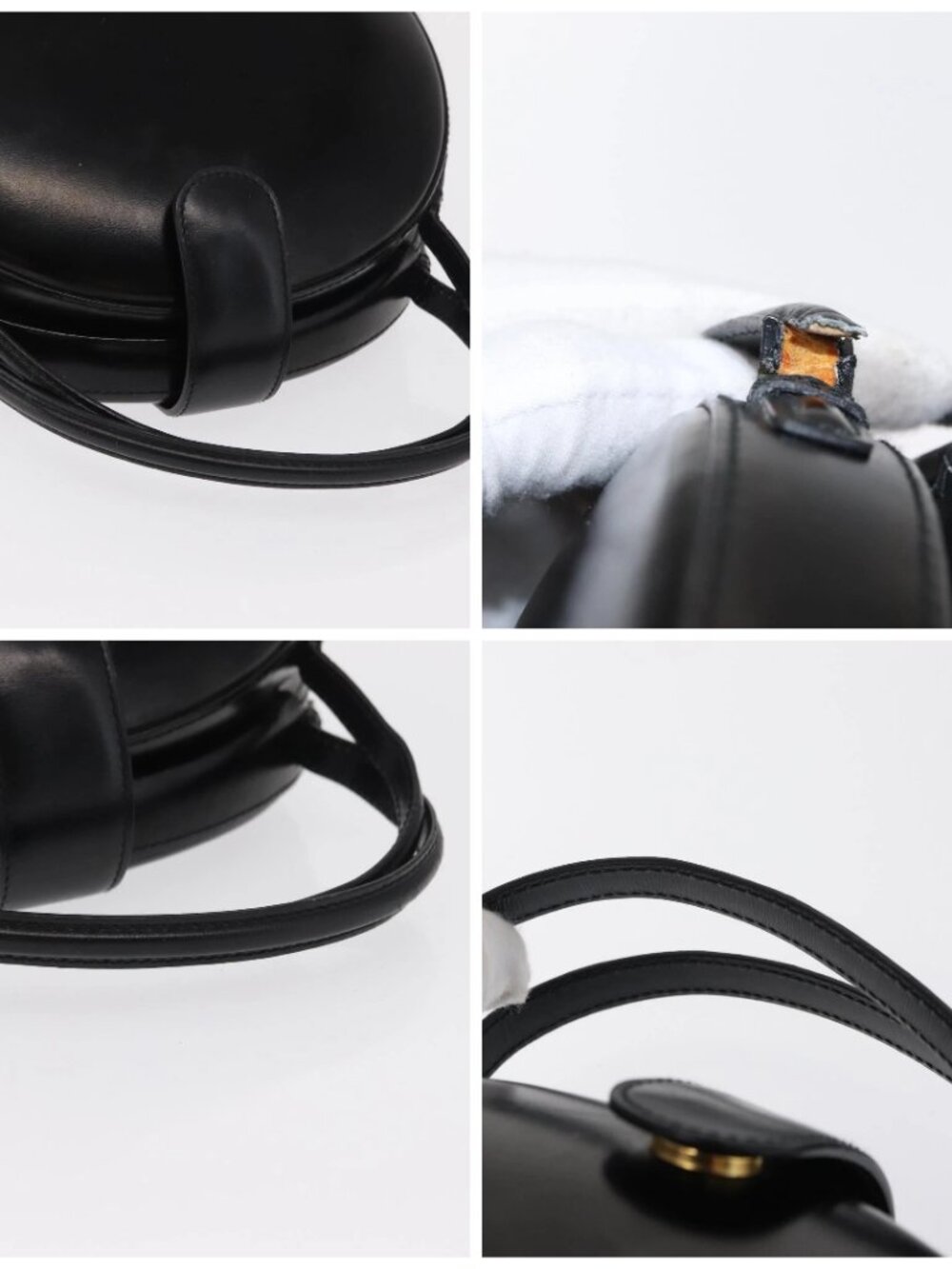 LOEWE Hand Bag Leather Black Gold Auth bs33105 - Picture 16 of 16